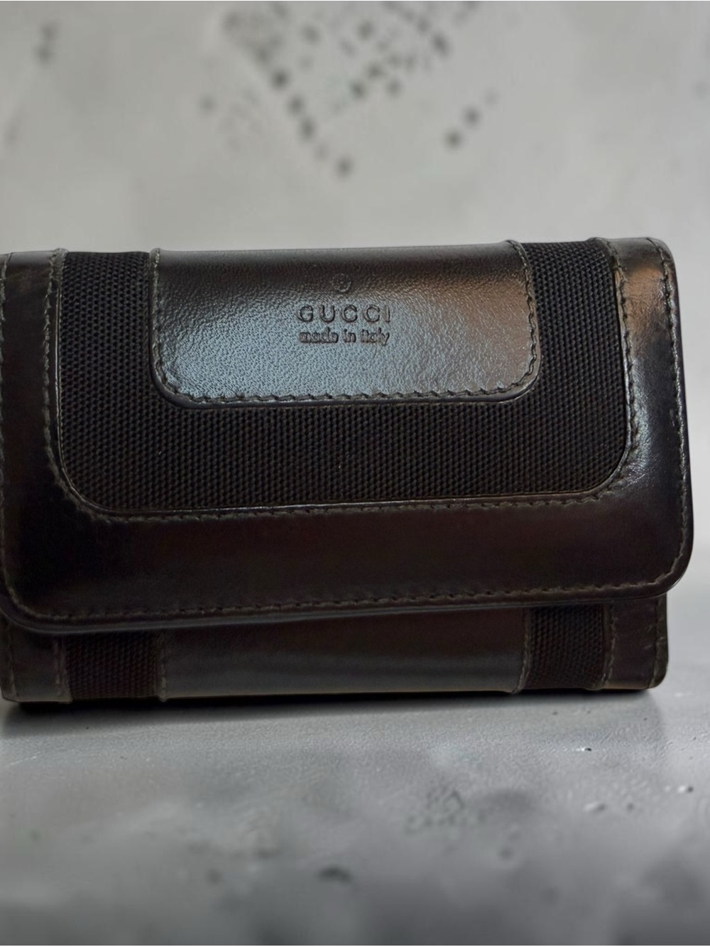 Gucci Black Leather Key & Card Holder